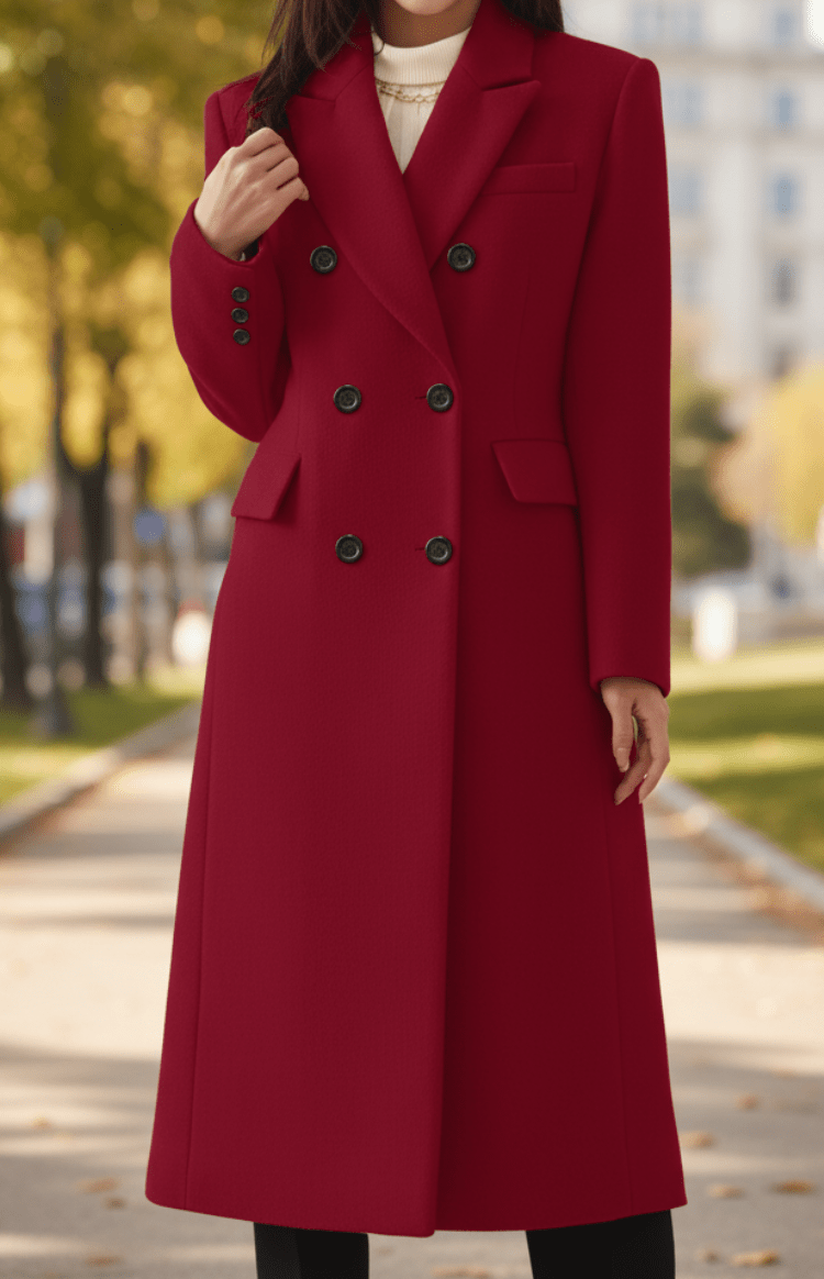 MONTÉRA – Women’s Long Wool Coat for Sophisticated Winter Styling