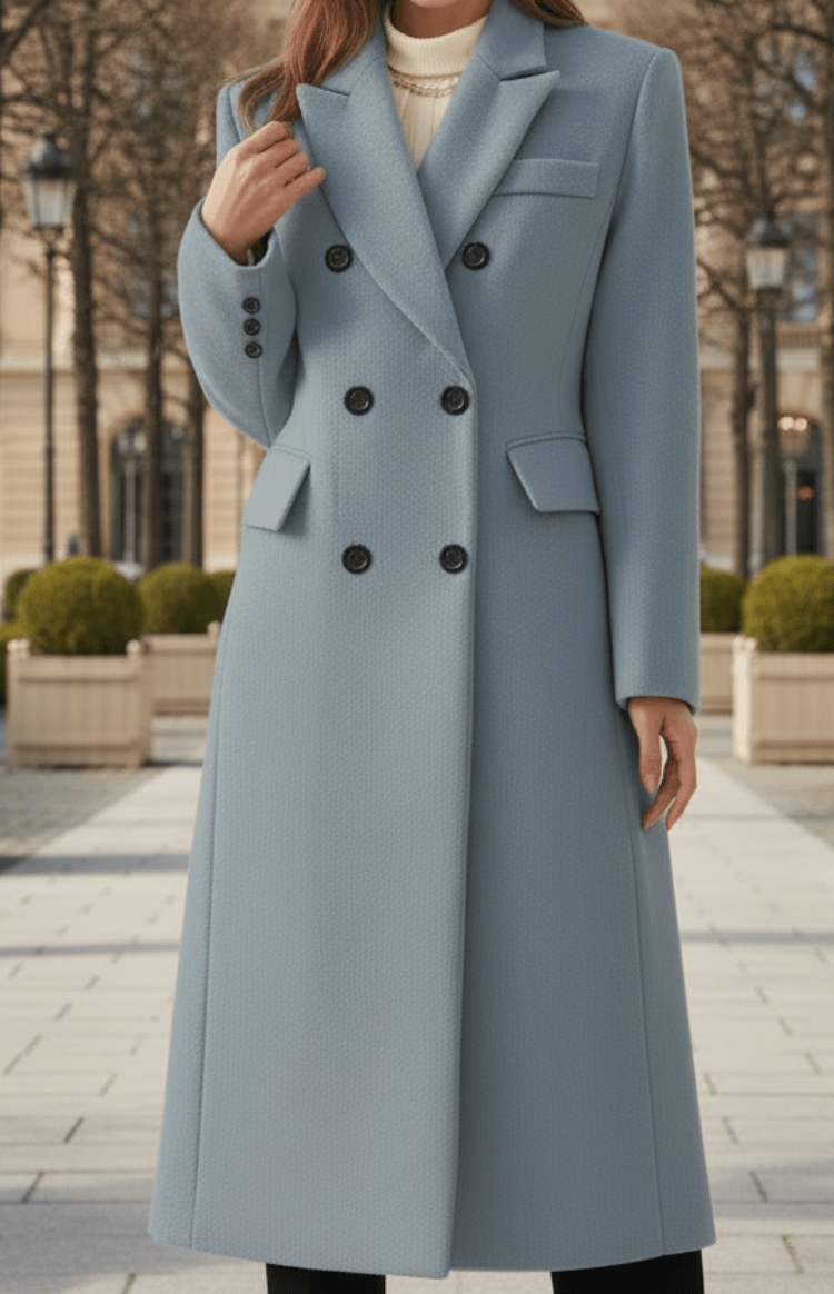 MONTÉRA – Women’s Long Wool Coat for Sophisticated Winter Styling
