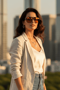 NOIRVA – Retro Square Frame Sunglasses with UV400 Protection