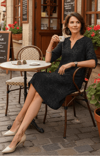 FLORÉYA – Women’s Summer Floral Dress with Clean V-Neck Silhouette