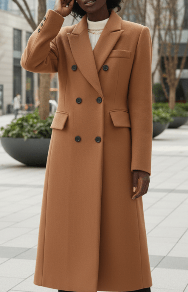 MONTÉRA – Women’s Long Wool Coat for Sophisticated Winter Styling
