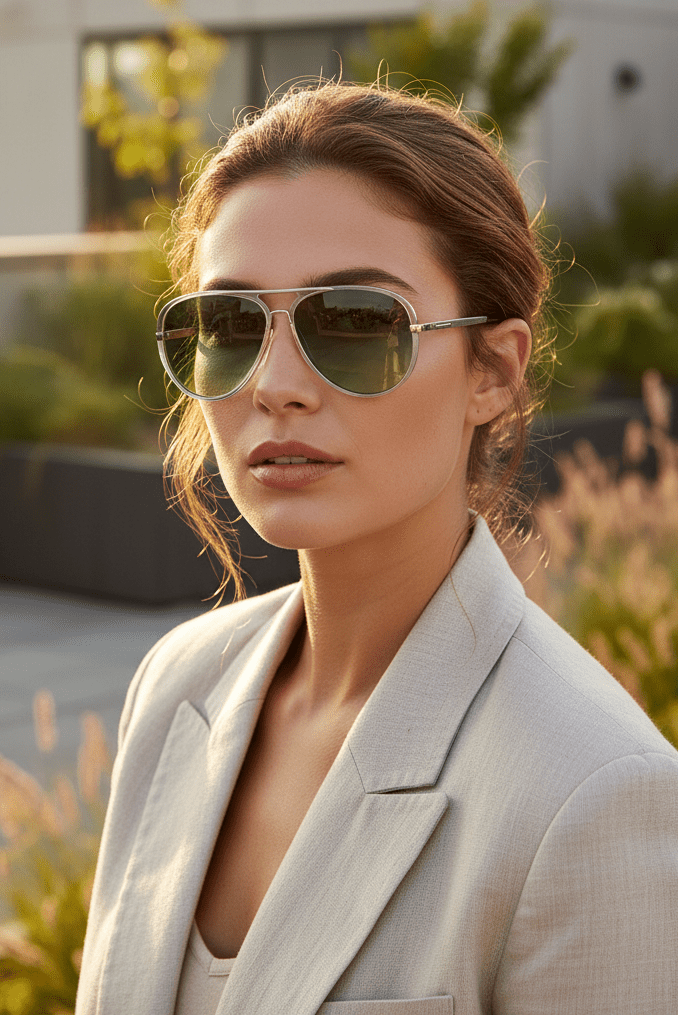 MILÉRA – Retro Aviator Sunglasses with UV400 Protection & Lightweight Design