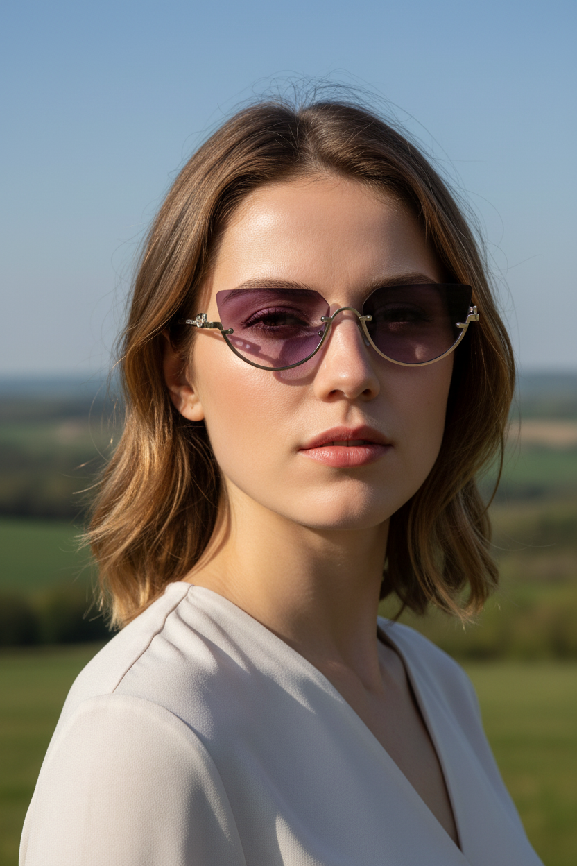 ZOÉVA – Cat Eye Sunglasses with UV400 Protection & Lightweight Metal Frames