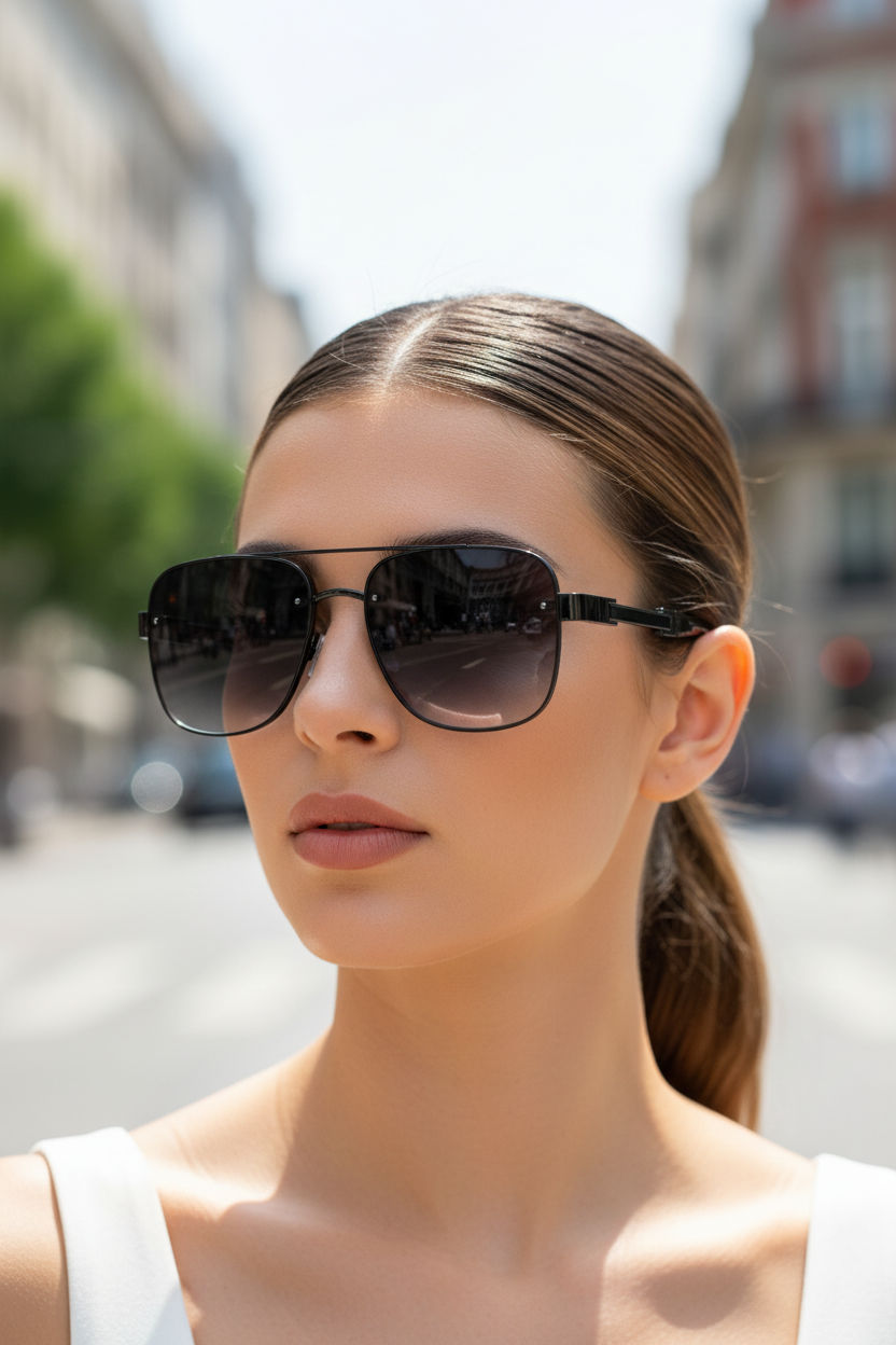 SKYDOM – Classic Aviator Sunglasses with UV400 Protection and Metal Frame