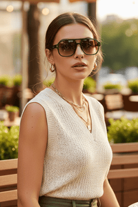 NOIRVA – Retro Square Frame Sunglasses with UV400 Protection