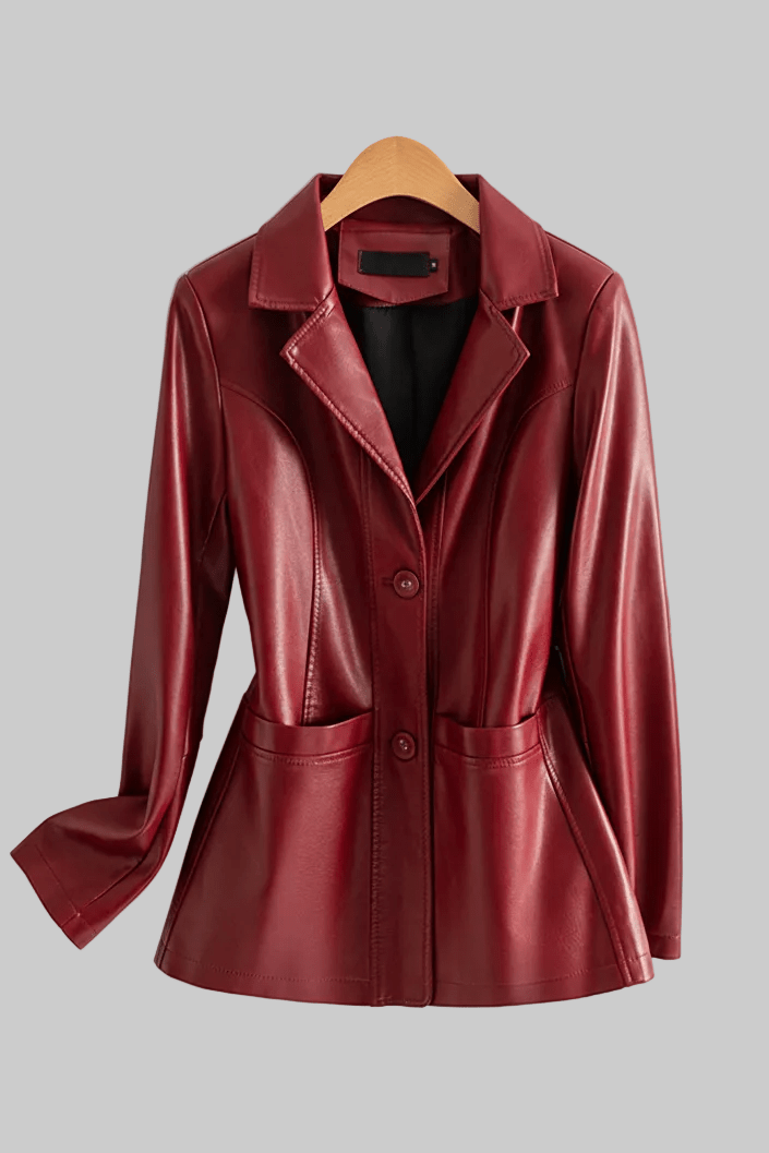 Bellatrix - Black Leather Jacket Women, Tailored Lambskin with Notched Lapels 1