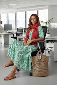 Bettina - Women's Bohemian Summer Maxi Dress with V-Neck & Adjustable Waistband 2