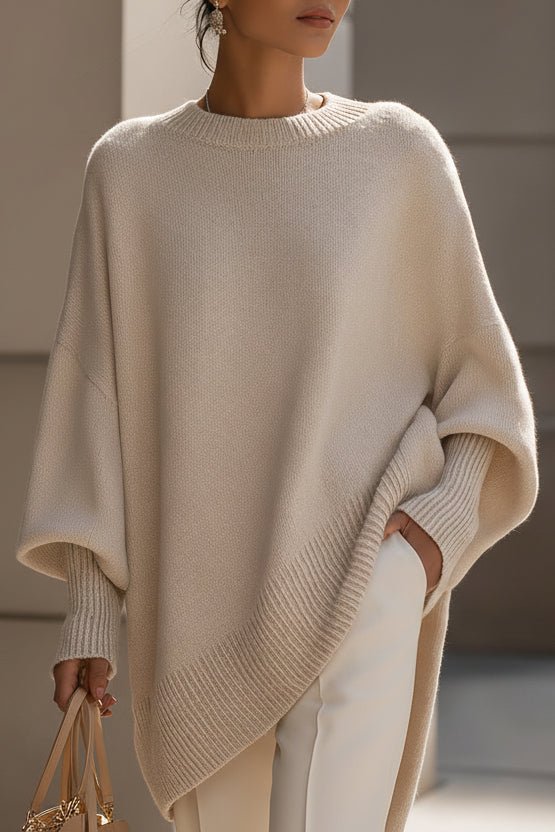 Elegant Oversized Knit Sweater for Women - Cozy Winter Essential 0