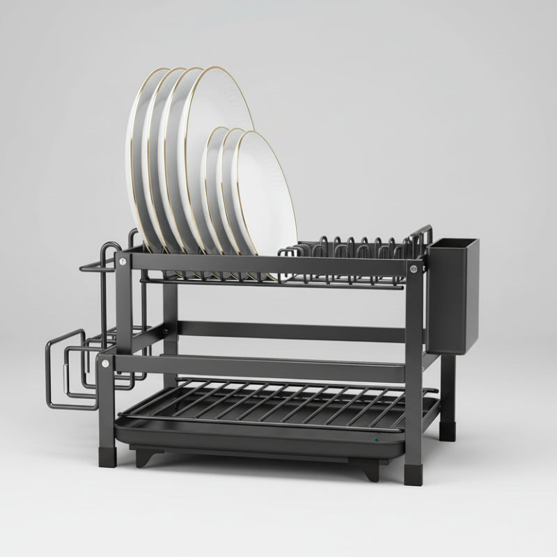 MODULKITCH – Foldable Stainless Steel Dish Rack for Compact & Stylish Kitchens