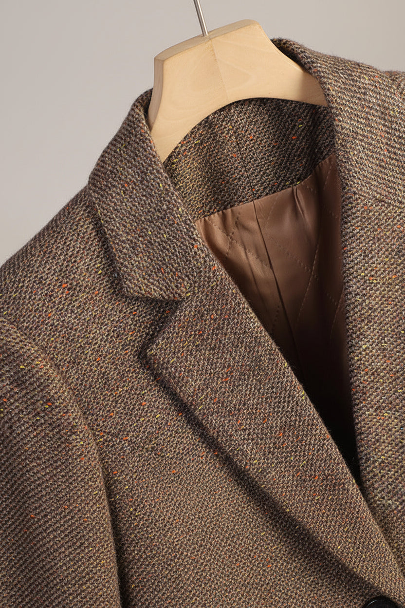 Margot - Tailored Wool Blend Blazer with Notched Lapels & Speckled Texture 3