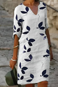 Mavis - Vintage Mini Summer Dress for Women with V-Neck & Short Sleeves 0