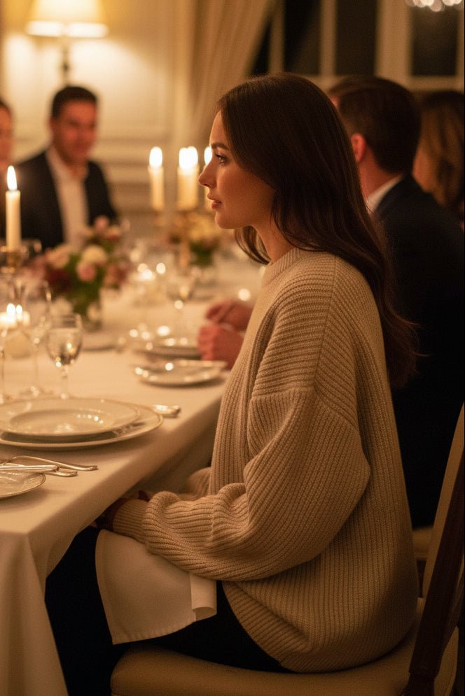 YESHA – Women’s Ribbed Knit Sweater with Relaxed Fit