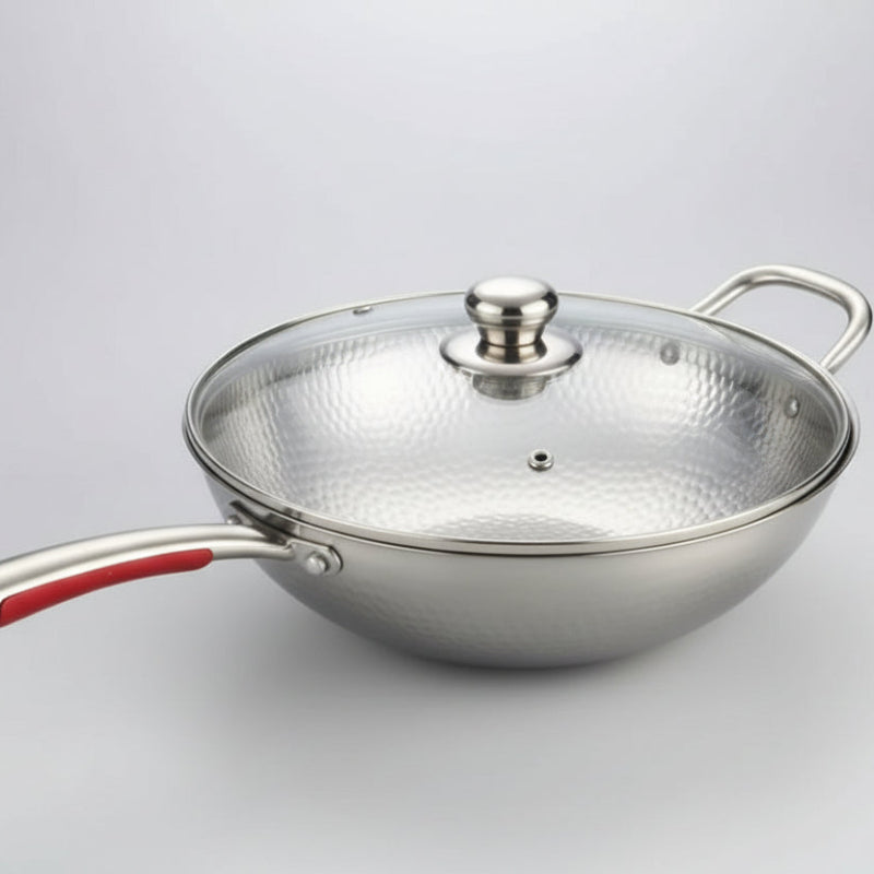 IRONWAVE – Premium Titanium Wok with Curved Base for Induction Cooking