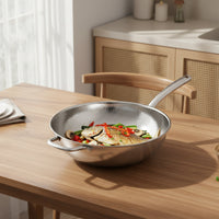 PANVION – Premium titanium wok with round bottom for induction cookers and effortless stir-frying 2