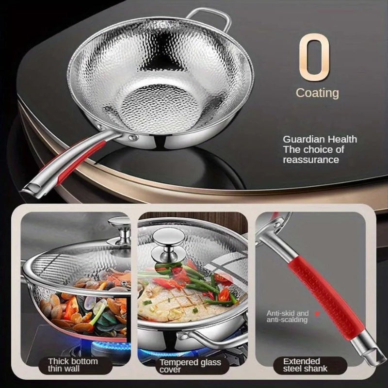 PANVION – Premium titanium wok with round bottom for induction cookers and effortless stir-frying 4