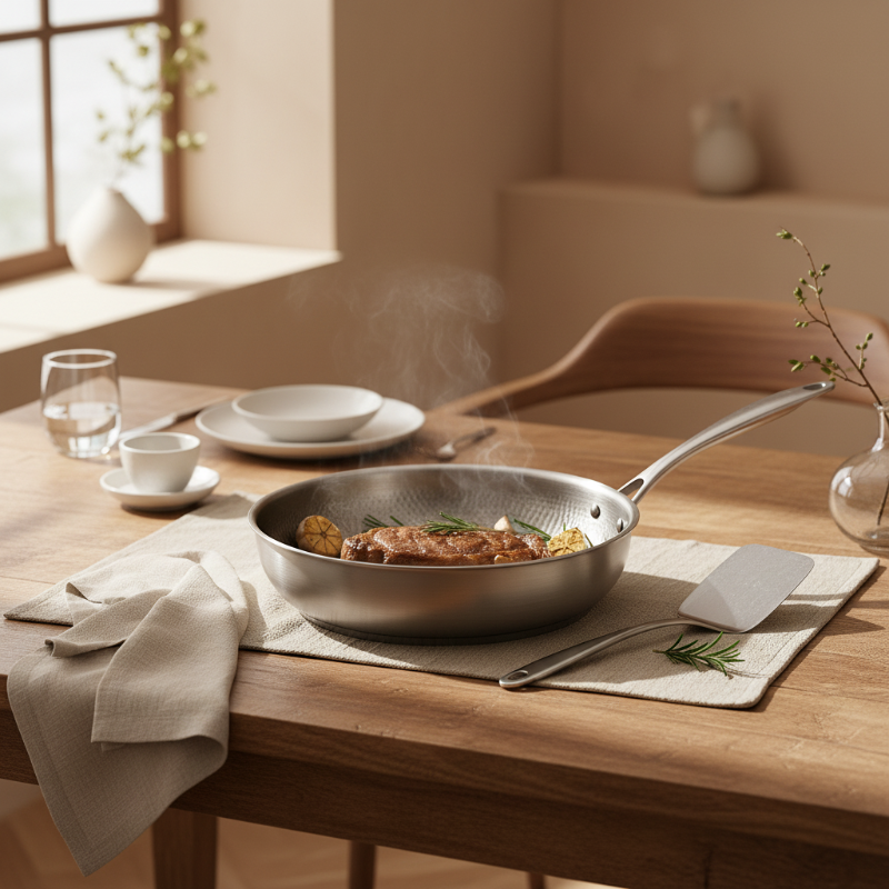 TITAN-PREMIUM PAN - High-quality titanium pan without coating for all hob types 2