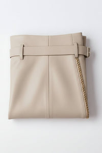 SAVANA – Women’s Sheepskin Leather High-Waisted Skirt