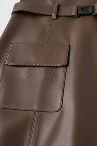 SAVANA – Women’s Sheepskin Leather High-Waisted Skirt