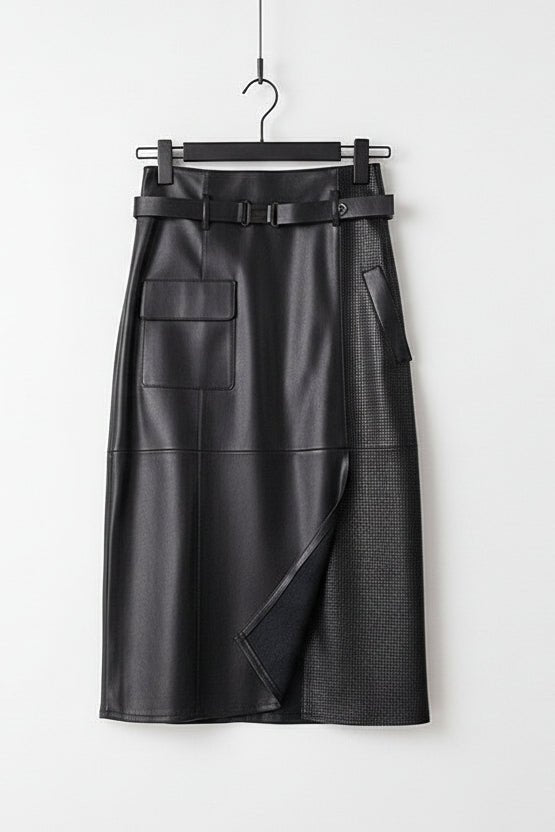 SAVANA – Women’s Sheepskin Leather High-Waisted Skirt
